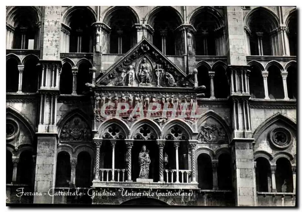 Ferrara - Cattedrale - Giudizio Universale (particolare) — editore SDV.B, serie 6 - Recto