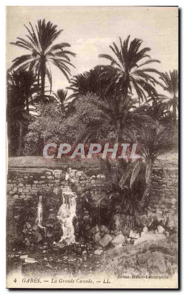 Gabès — A Grande Cascata — Edição Hôtel-Letournelle - Frente