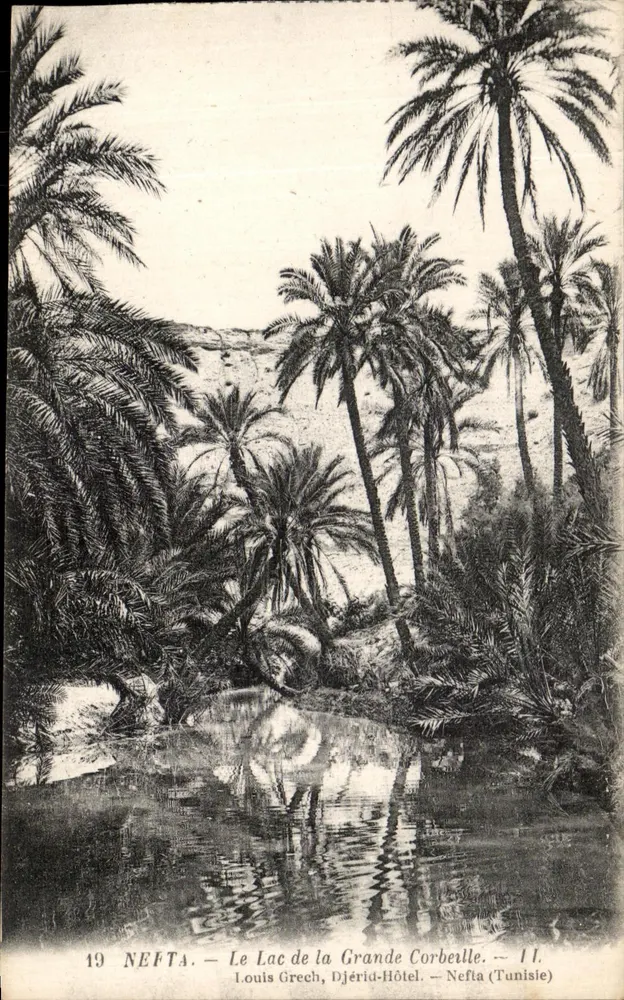 Nefta — See der Großen Korb — Louis Grech, Djérid-Hôtel - Vorderseite