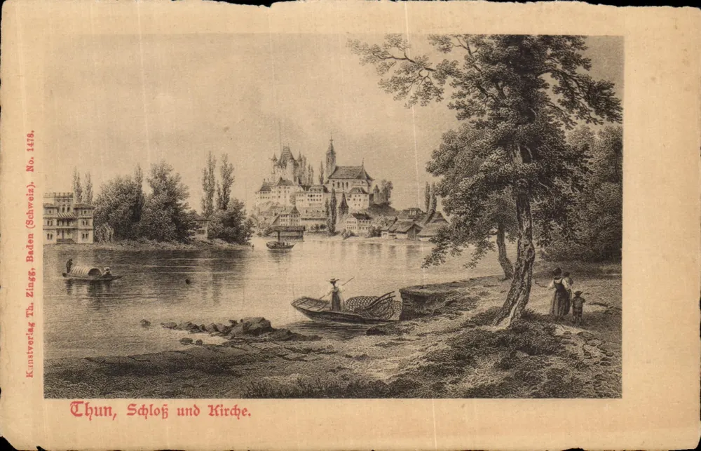 थुन, कैस्टल और चर्च — कुंस्टवरलैग थॉमस जिंग, बैडन (स्विटजरलैंड), संख्या 1478 - आगे