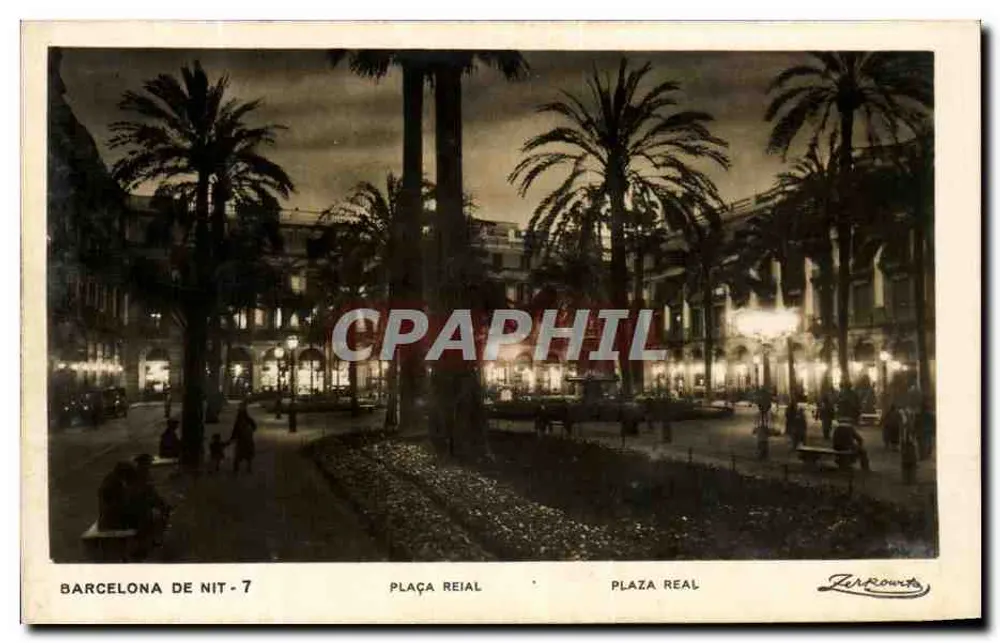 Barcelona de nit - 7 — Praça Real — Zerrowits - Frente