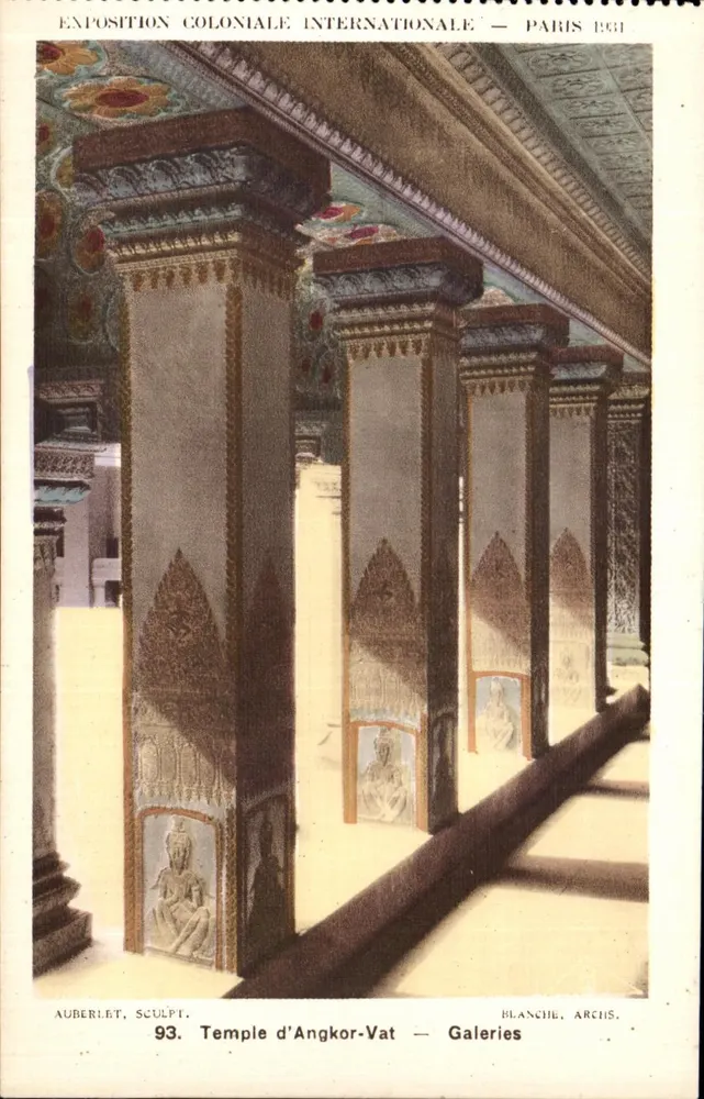 Tempel von Angkor Wat — Galerien — Internationale Kolonialausstellung — Paris 1931 - Vorderseite