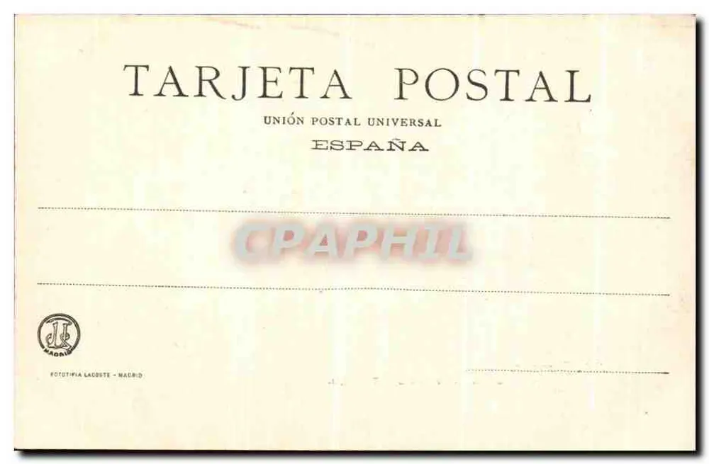 Las Huelgas — Ansicht des Tempels — Fototipia Lacoste, Madrid - Rückseite
