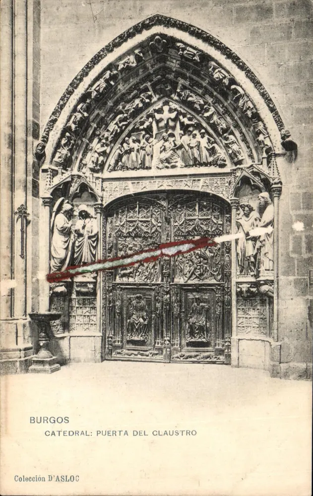 Burgos - Cathédrale : Porte du Cloître — Collection D'ASLOC - Recto