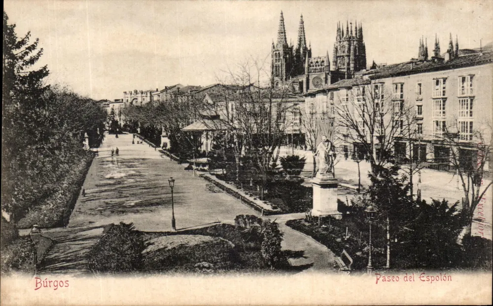 Burgos — Paseo del Espolón — União Postal Universal - Frente