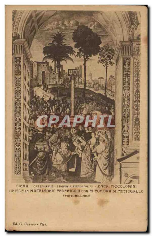Siena - Kathedrale - Hochzeit von Federico II Piccolomini und Eleonore von Portugal — Verlag G. Caruso - Pisa - Vorderseite