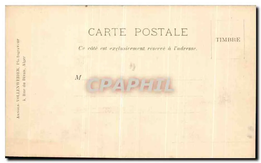Algier — Mauresque bei ihr zu Hause — N° 31 — Arsène Vollenweider - Rückseite