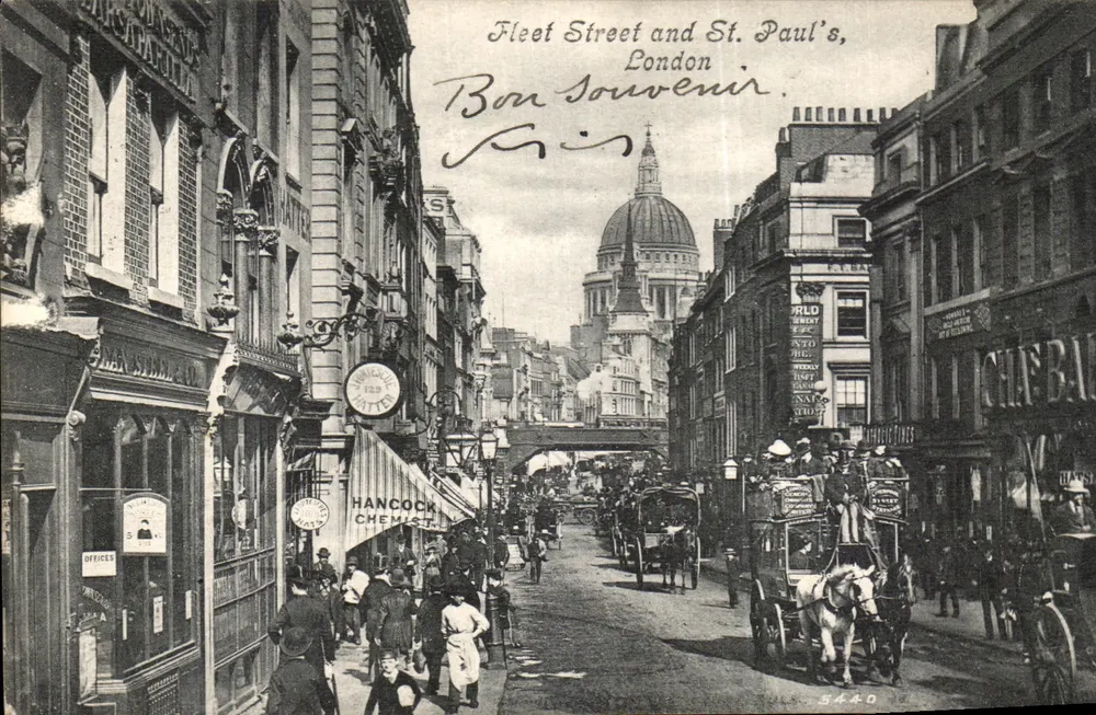 Fleet Street und St. Paul's Kathedrale, London — Bon Souvenir — n° 5440 - Vorderseite