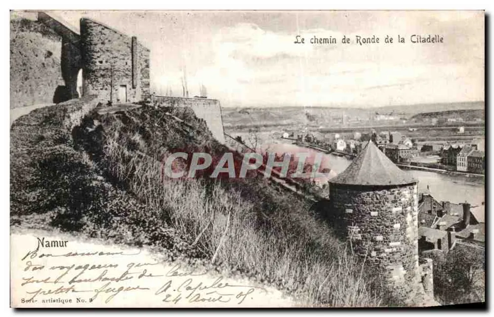 Namur — Le chemin de Ronde de la Citadelle — Künstlerische Serie Nr. 9 - Vorderseite