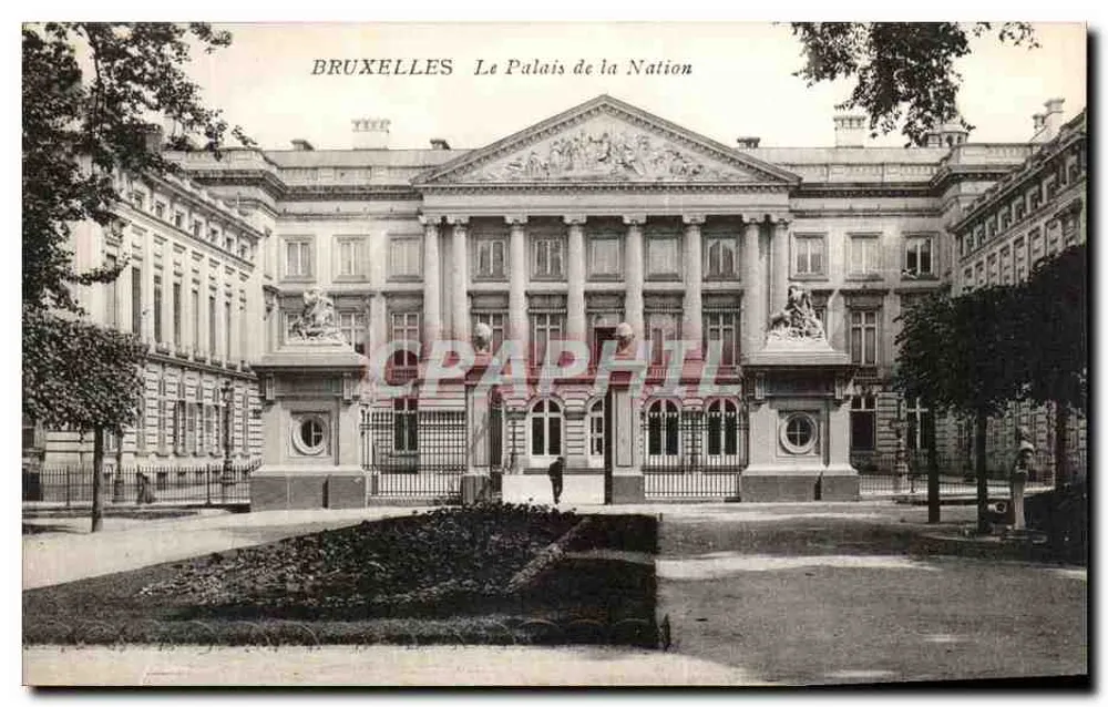 Bruxelas - O Palácio da Nação — editor não indicado, número de série não visível - Frente