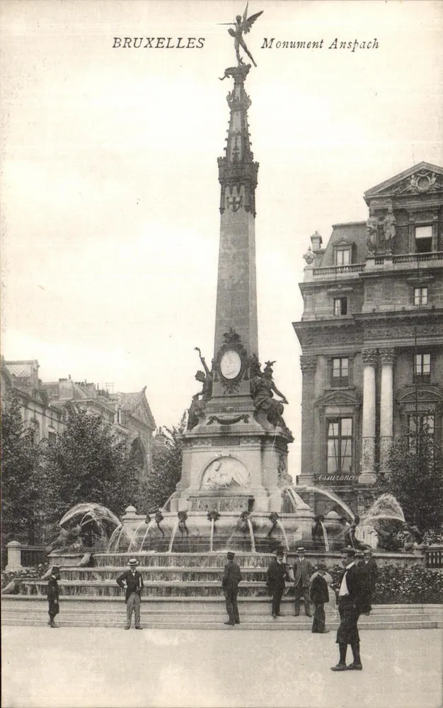 Bruxelas — Monumento Anspach — editor Seguros Anspach - Frente