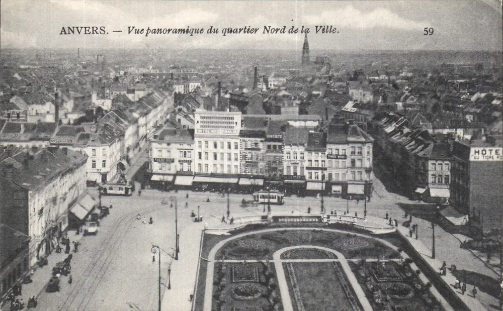 Antwerpen — Panoramablick auf den Norden der Stadt — Verleger unbekannt, Seriennummer 59 - Vorderseite