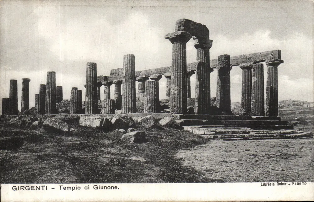 Girgenti - Templo de Juno - Libreria Reber - Palermo - Frente