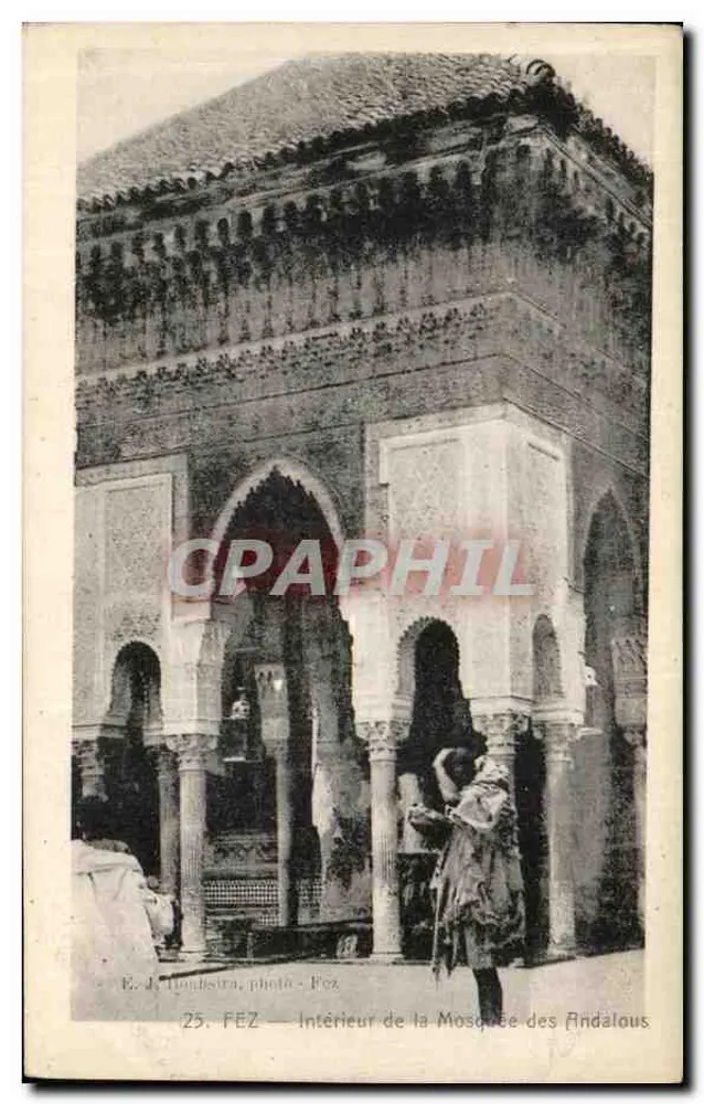 Interior da Mesquita dos Andaluzes — Fez — E. J. Hondistra, foto — Fez - Frente