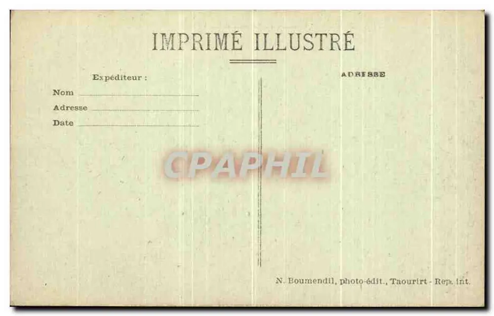 Taza — Blick auf das Innere der Stadt — N. Boumendil, Foto-Verleger, Taourirt - Rep. int. - Rückseite