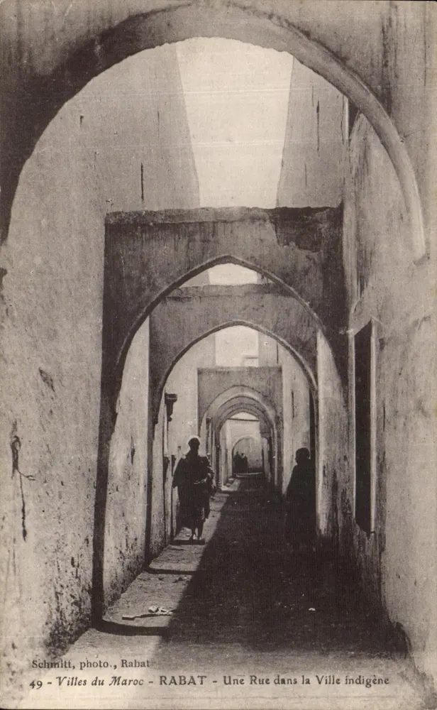 Rabat — Eine Straße in der einheimischen Stadt — Schmitt, photo, Rabat, n°49 - Vorderseite