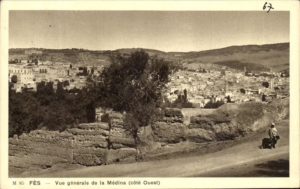 Fès — Vista geral da Médina (lado Oeste) — M 85 - Frente