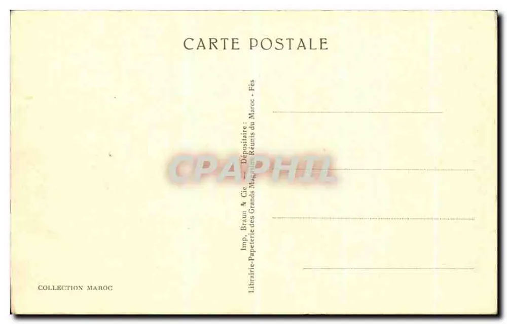 Fès — Bab Ftouh — Imp. Braun & Cie - Verso