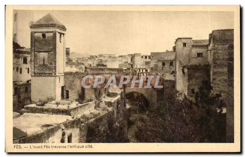 Fès — Der Fluss Fès durchquert die alte Stadt — Editions Mars - Vorderseite