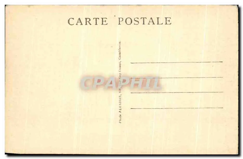 Casablanca — Rue de l'Horloge mit der Uhrturm — Photo Flandrin - Rückseite