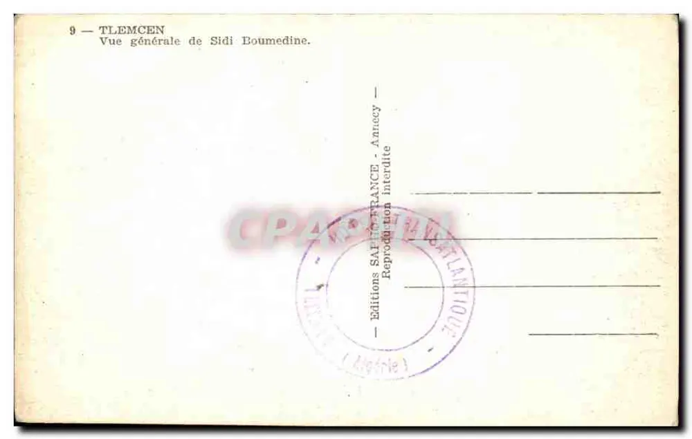 Sidi Boumedine — Widok ogólny — Wydawnictwo SAF-TERANCE, Annecy - Rewers