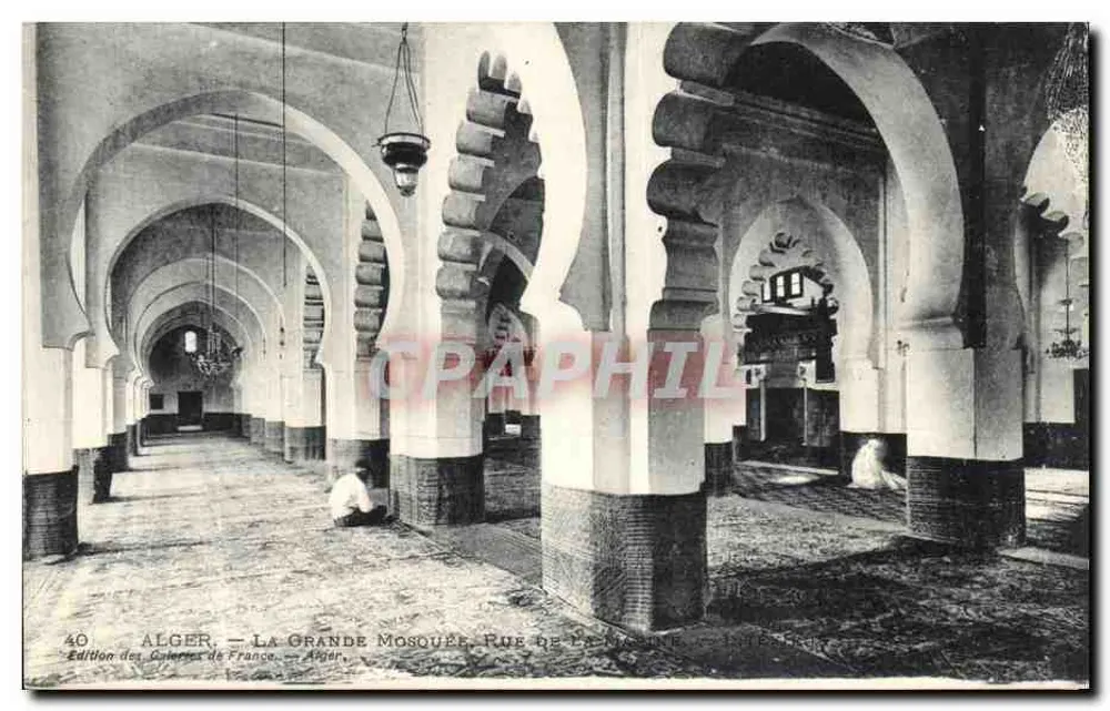 Alger — Die Große Moschee, Innenraum — Edition Galeries de France, Nr. 40 - Vorderseite