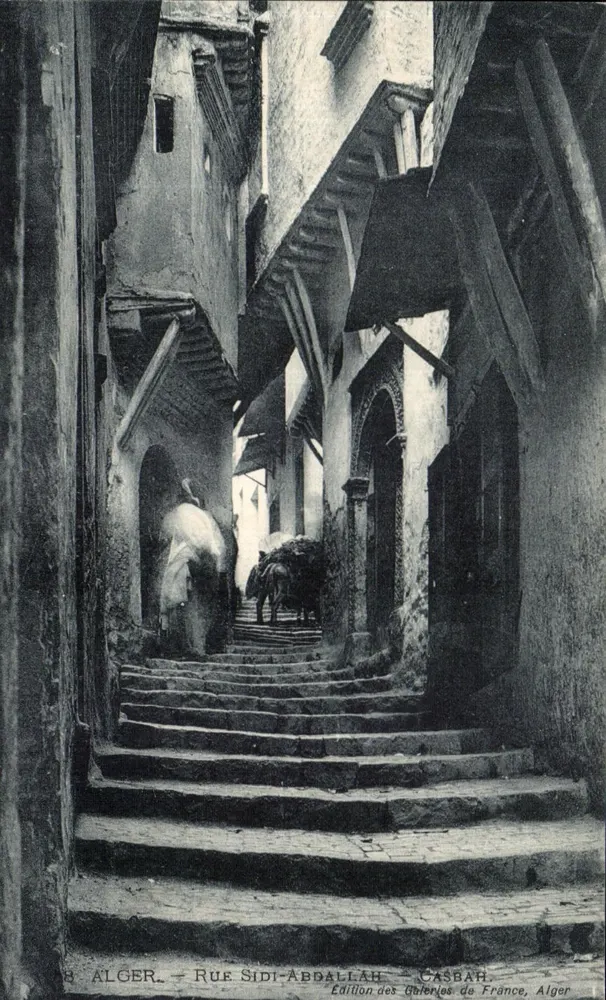 Argélia - Rue Sidi-Abdallah - Casbah de Argel — Edição das Galerias da França, Argel - Frente