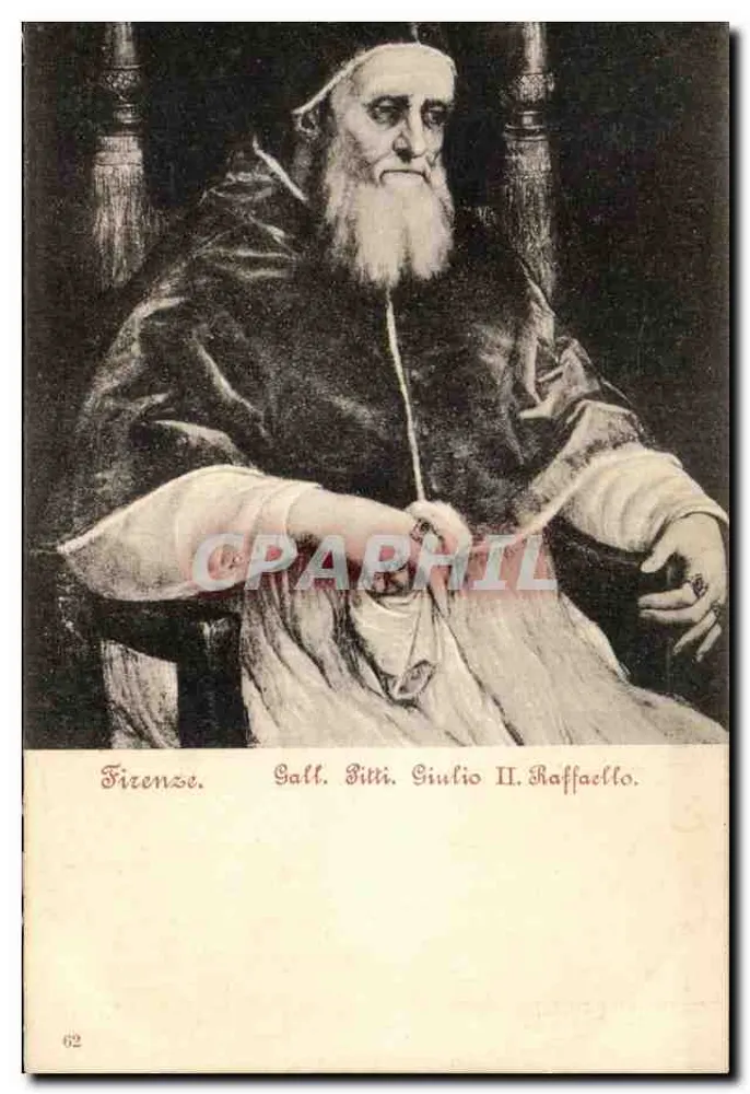 Papa Jules II — retrato — Galeria Pitti, Florença, n°62 - Frente