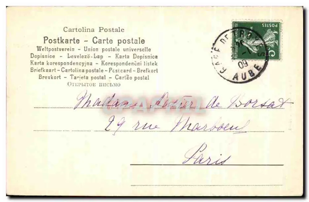 Florenz - Akademie der Bildenden Künste - Beato Angelico - Die Abnahme vom Kreuz - Stengel & Co. 1896 - Rückseite