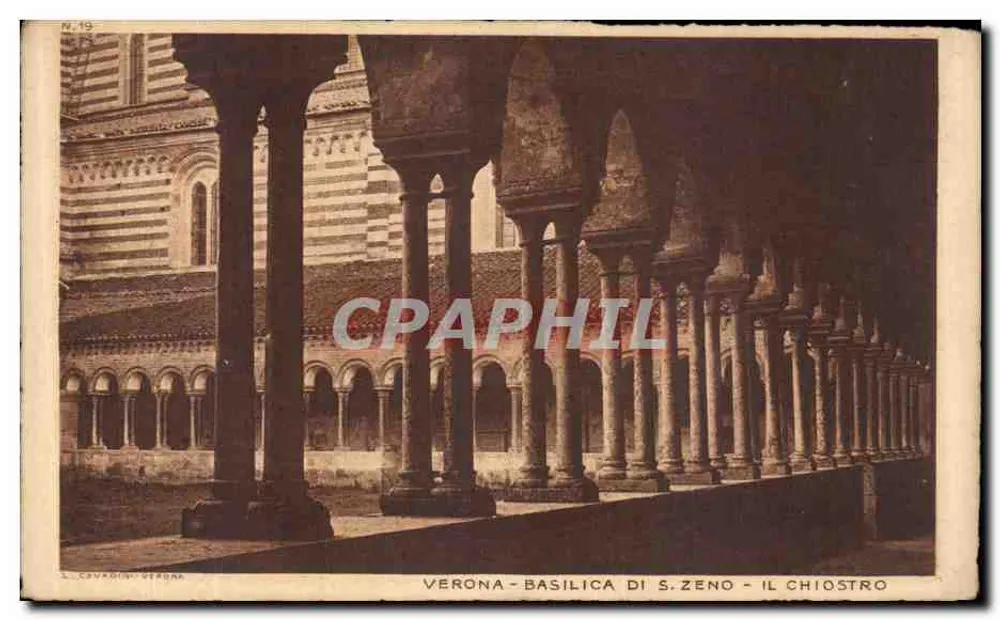 Verona - Basilika von S. Zeno - Der Cloister — S. Cavaglia - Verona, N. 19 - Vorderseite