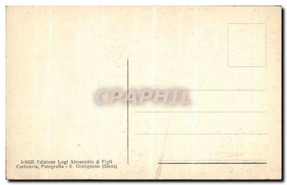 सेंट जिमिग्नानो - पिज़्ज़ा वेस्चिया - ला सिस्टर्ना — एडिशन लोगी अलेसांद्रो & फिग्ली - पीछे