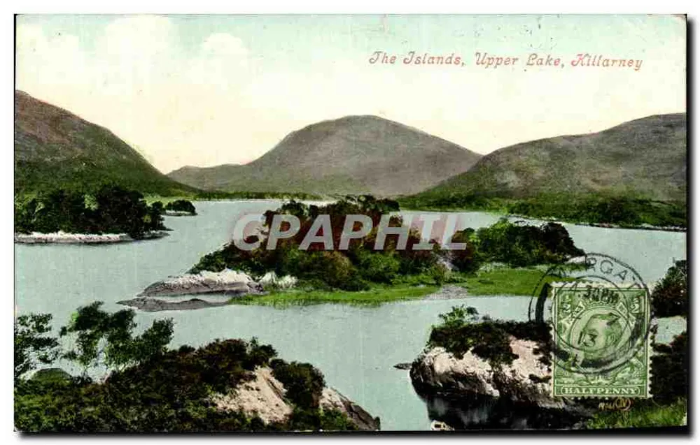 As Ilhas, Lago Superior, Killarney — editor Valentine's Series, número de série não visível - Frente