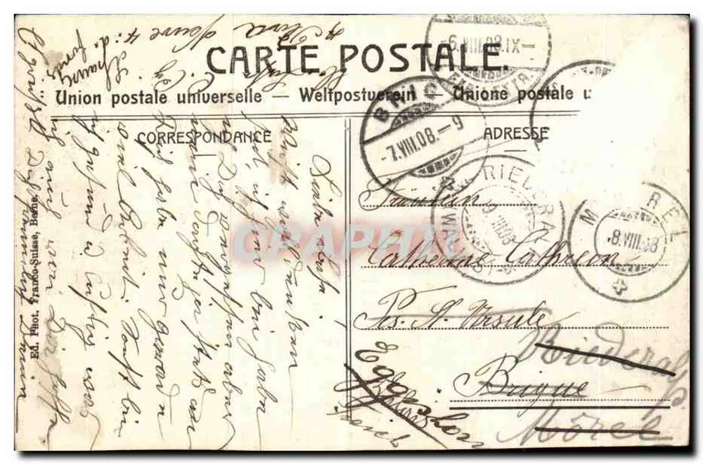 La Chaux-de-Fonds — Nationaltempel — B. & F. 236 - Rückseite