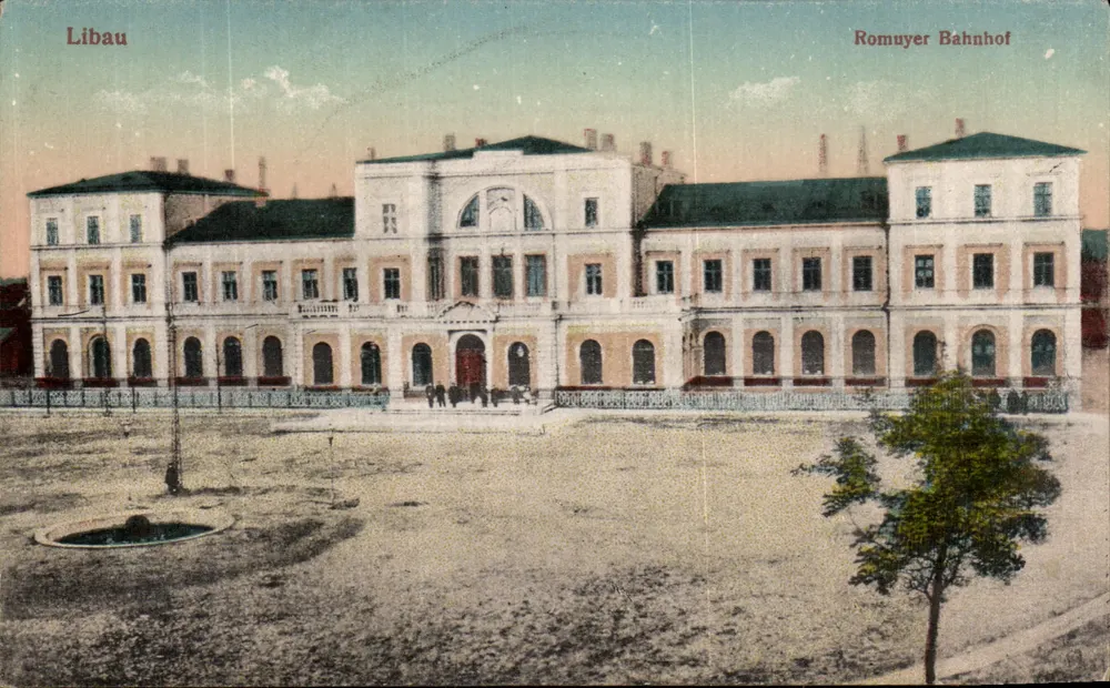 Station Libau — Romuyer Bahnhof — H. Turk, Libau - Voorkant