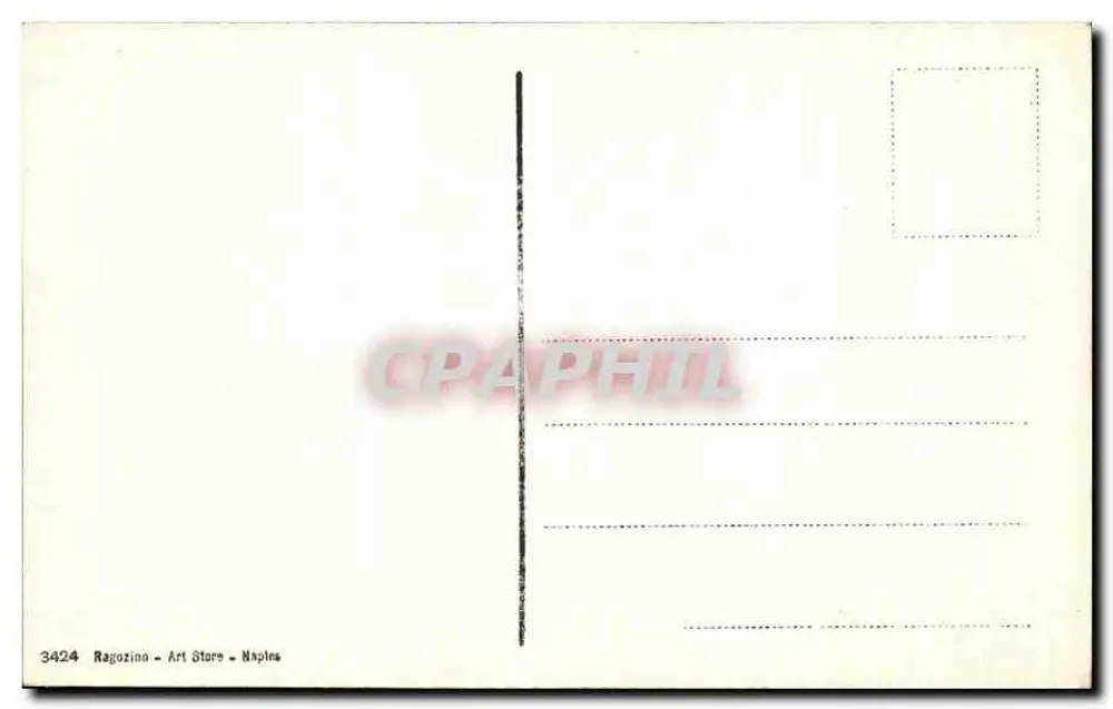 Neapel - Vesuv - Letzte Eruption — Verlag Ragozino, Nr. 3424 - Rückseite