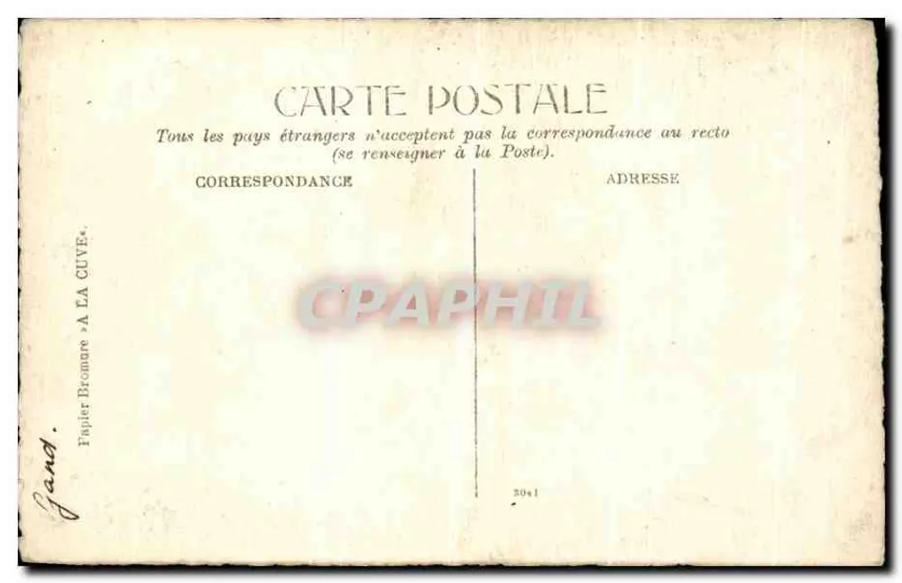 Gand — Vista da catedral de São Bavo — Editor Papier Bromare em La Cuve - Verso