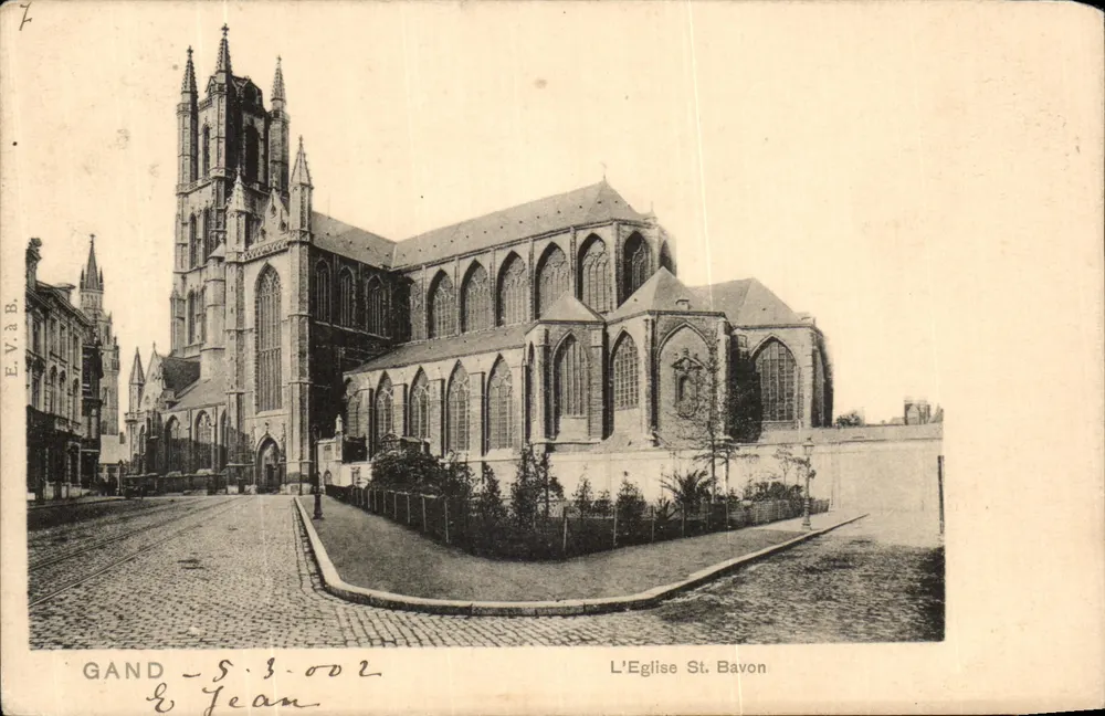 Gand — A Igreja de São Bavon — E.V.&B. n° 3.002 - Frente