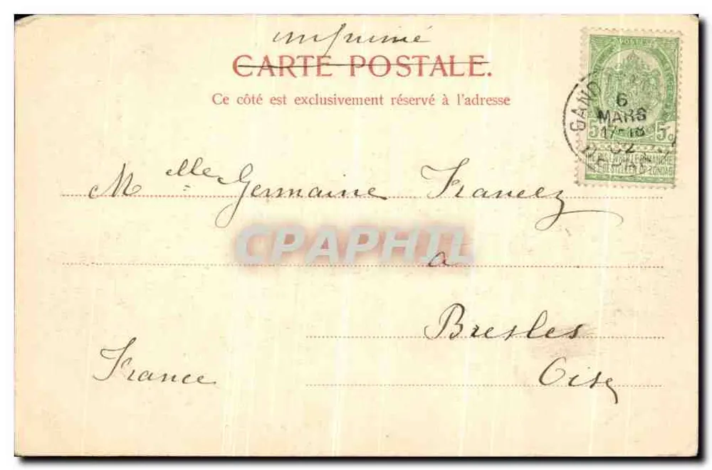 Gand — A Igreja de São Bavon — E.V.&B. n° 3.002 - Verso