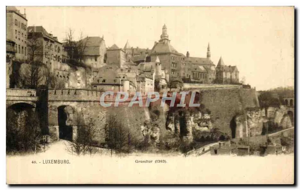 Luxemburg — Ansicht des Grundtor (1393) — P.C. Scanne, Fotograf, Luxusausgabe - Vorderseite