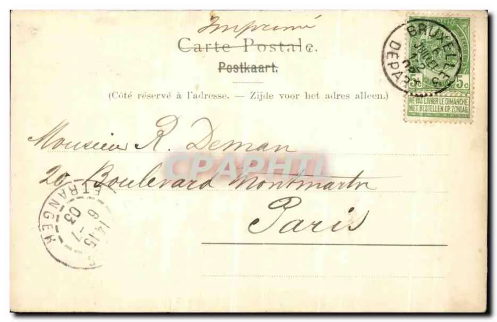 Igreja de São Gudule — Bruxelas — Stengel & Co., Dresde 4086 - Verso