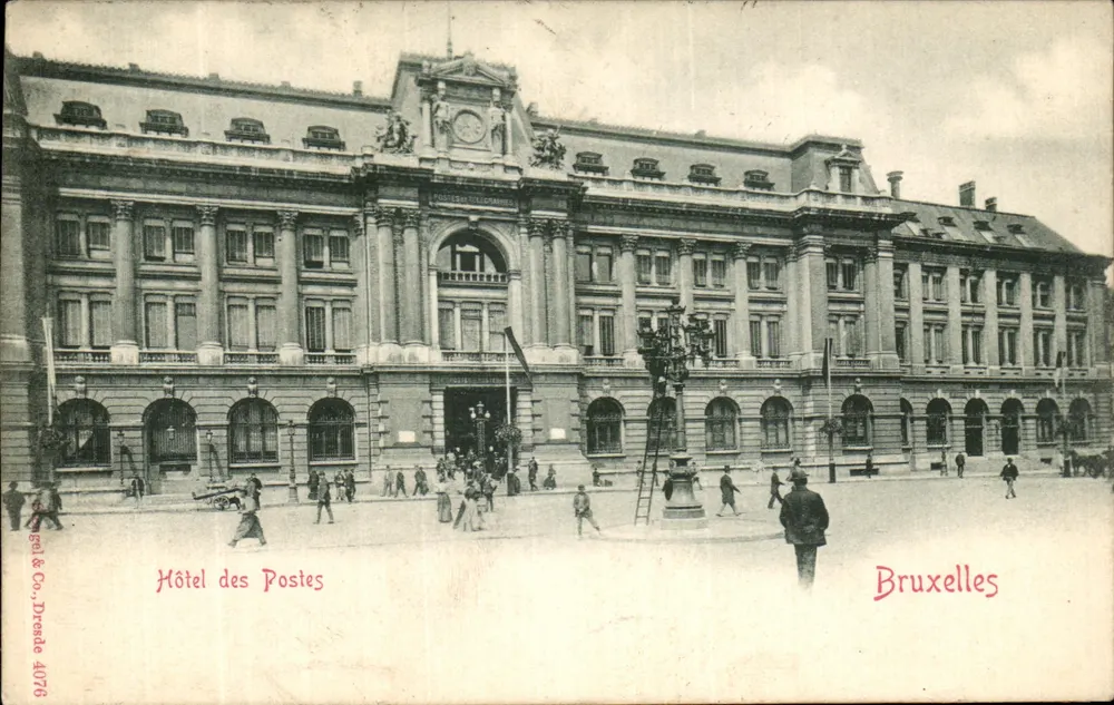 Hotel das Correios — Bruxelas — editor G. & Co., Dresden, n° 4076 - Frente
