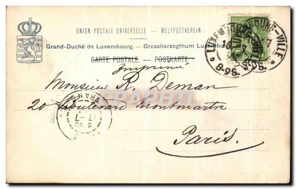 Botschaft Frankreichs — Luxemburg, die — Charles Bernhoeft, Nr. 98 - Rückseite