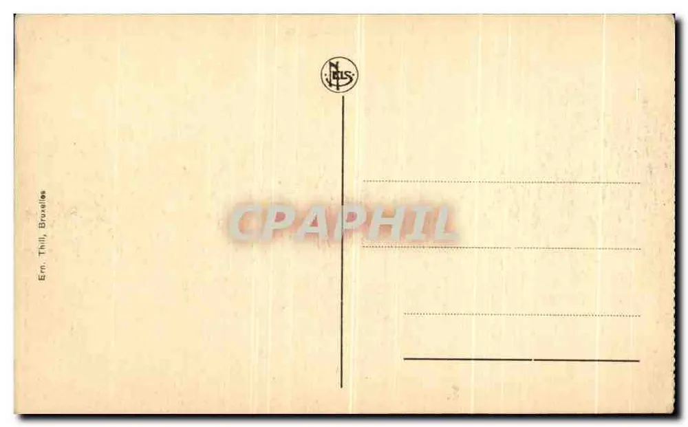 Bruges - Porta de Ostende (Ezelpoort) — editor Em. Thill, Bruxelas - Verso