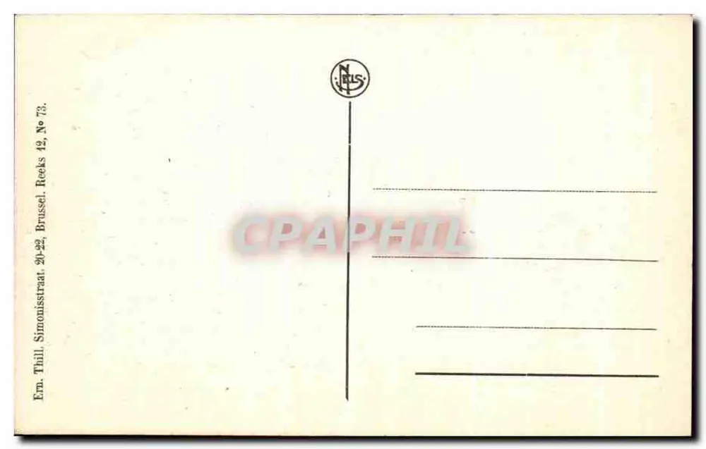 Brügge — Kirche Unserer Lieben Frau und Panorama — NLS, Serie 42, Nr. 73 - Rückseite