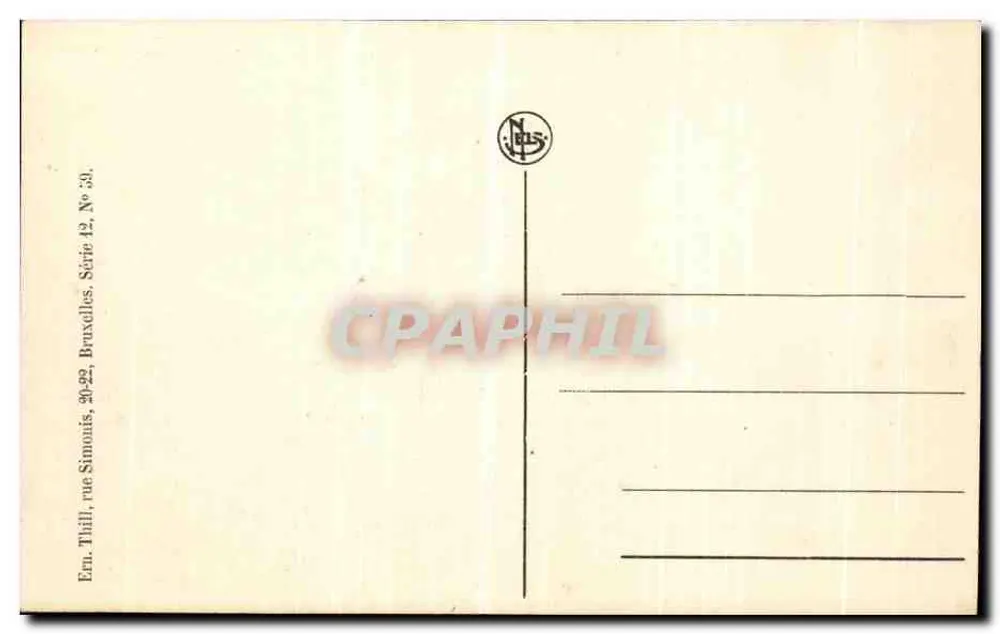 Porta de Ostende — Bruges — editor NPS, n°39 - Verso