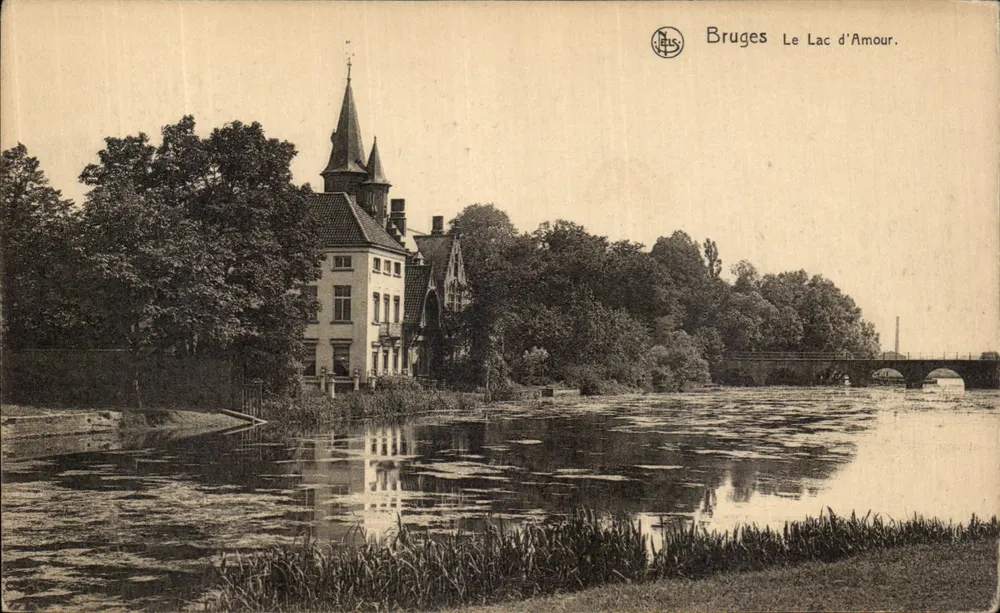 Bruges — O Lago do Amor — editor Thill, série 12, n° 48 - Frente