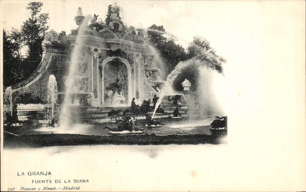 La Granja — Fuente de Diana — Hauser y Menet, n° 790 - Anverso