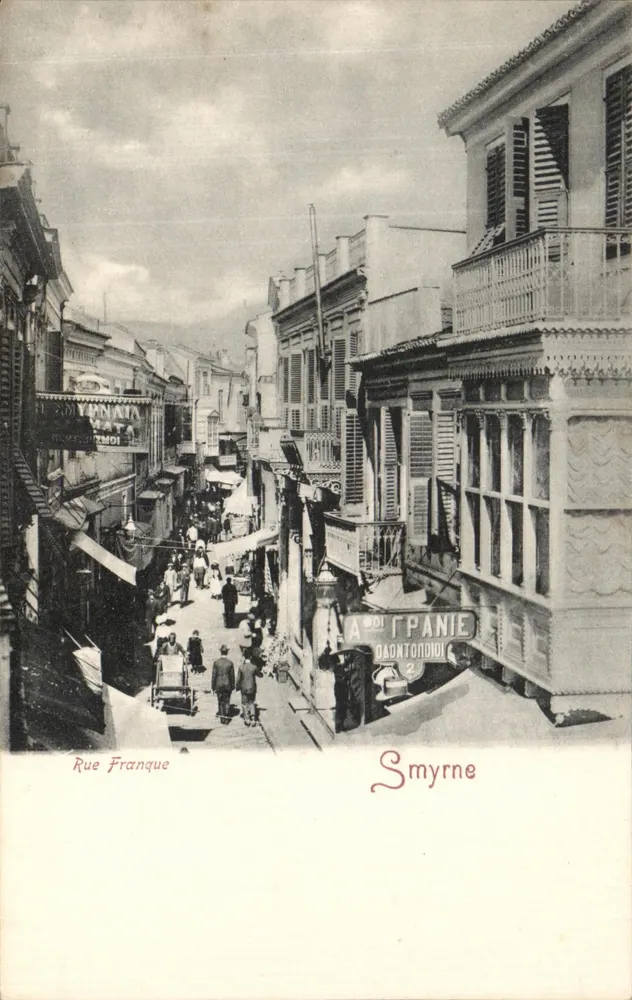 Rue Franque — Smyrne — Union Postale Universelle - Vorderseite