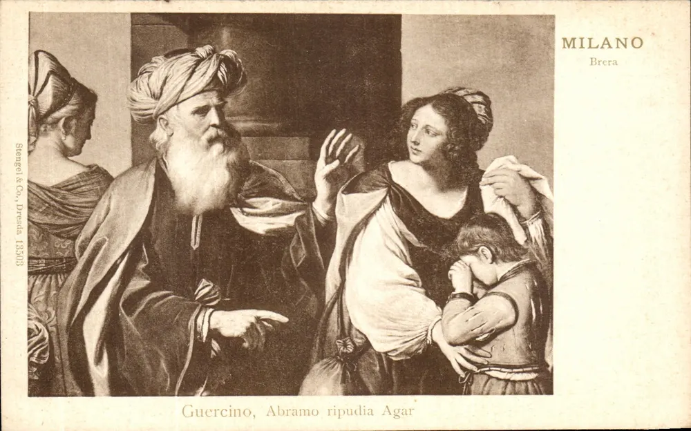 Guercino, Abram repudia Agar — Milão, Brera — Stengel & Co., Dresda 13503 - Frente