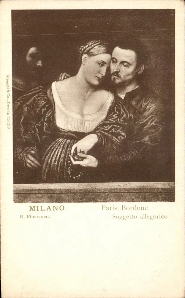 Mailand — Allegorisches Motiv von Paris Bordone — Stenzel & Co. Pressa 13449 - Vorderseite